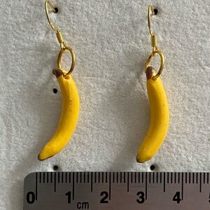 Banana-Shaped Gold Earrings